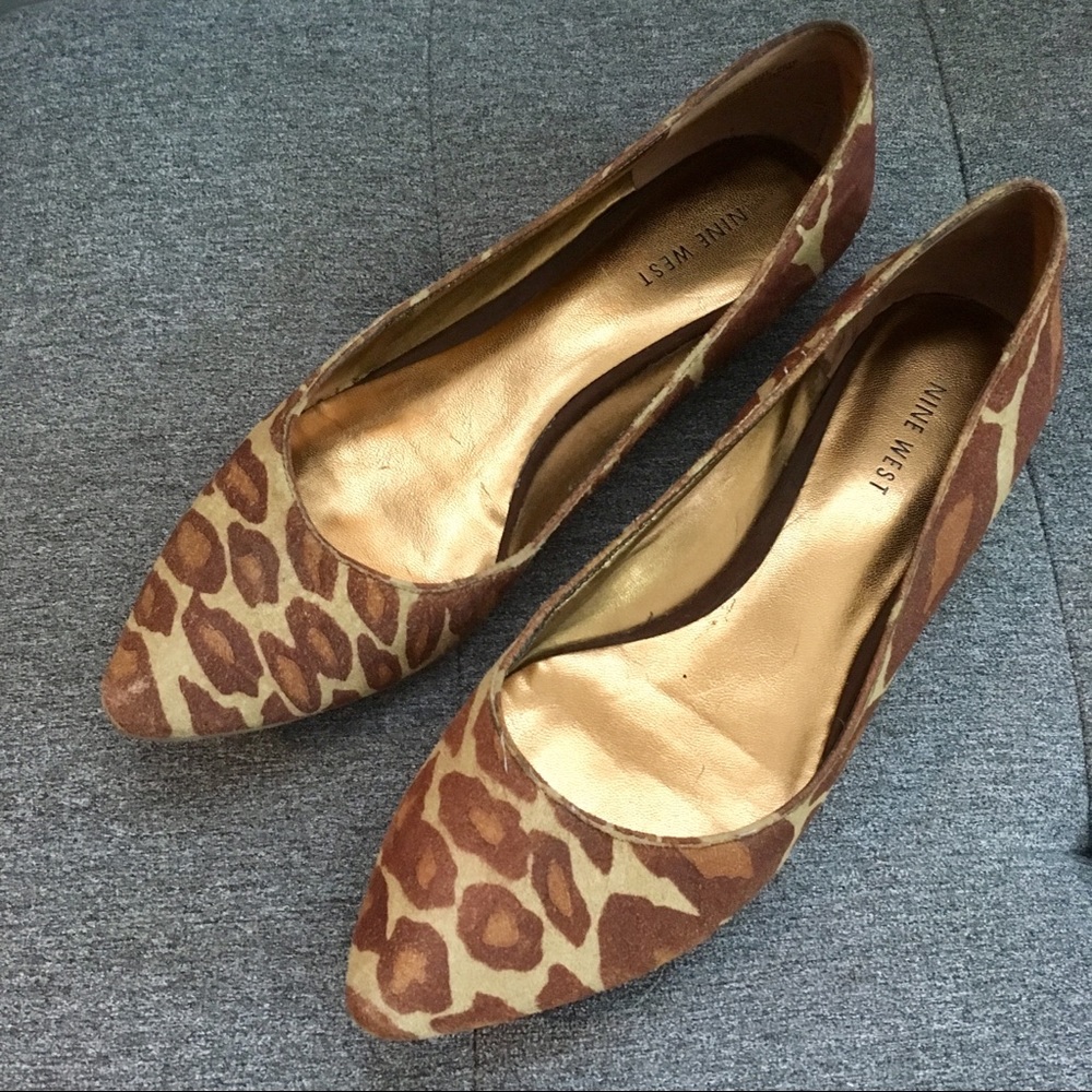 Leopard print Nine West flats